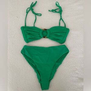 Montce Tori Ties Bandeau Bikini Top and Paula Bikini Bottom